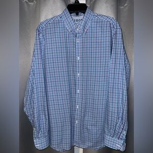 Izod Blue Casual Button Down Shirt